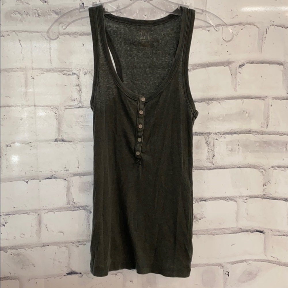 Faded green tank top